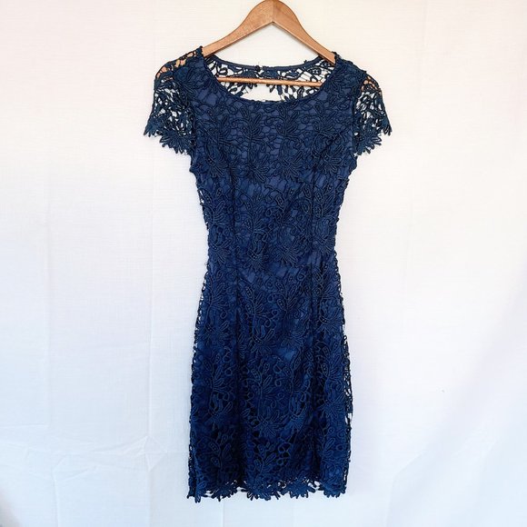 Lulu’s Everlasting Light Backless Lace Dress Navy - Picture 7 of 10